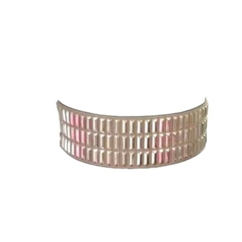 BCBGMaxAzria Studded Silver & Grey Leather Waist Belt | Small | LIKE NEW